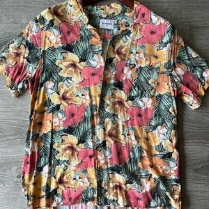 Goodfellow Hawaiian Shirt Slim L